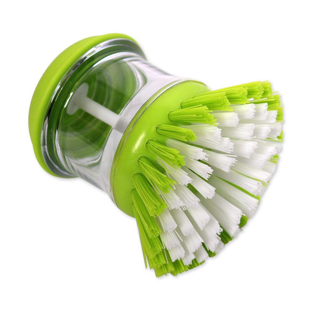 Buy Soap Dispensing Palm Dish Brush Sabco   SAB28077 PalmBrush Green Angle 1 1019x1024 