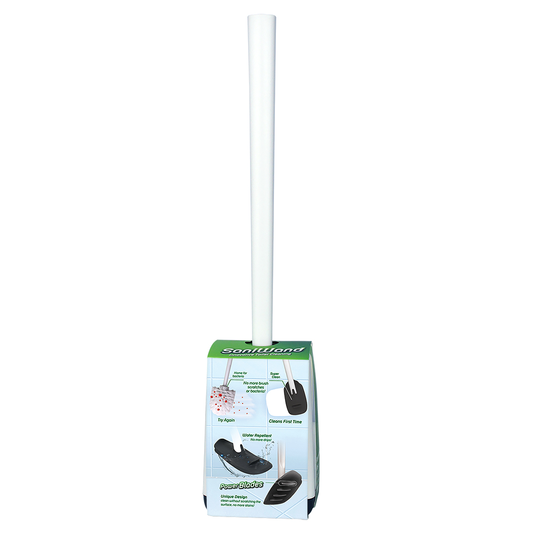Brush Toilet Easy Clean White Each Sabco - Melbourne Cleaning Supplies