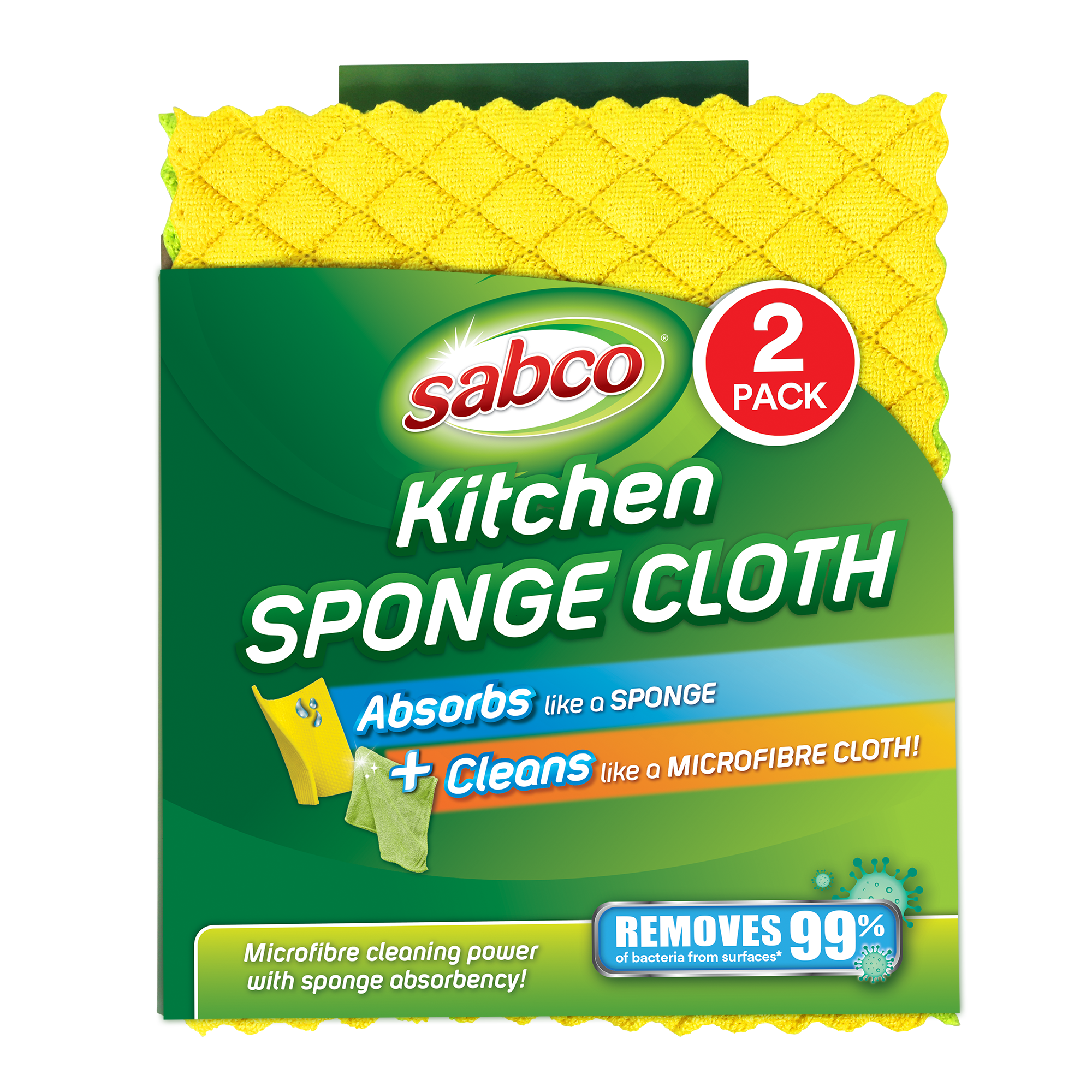 Buy Two Pack Kitchen Sponge Cloth - Sabco