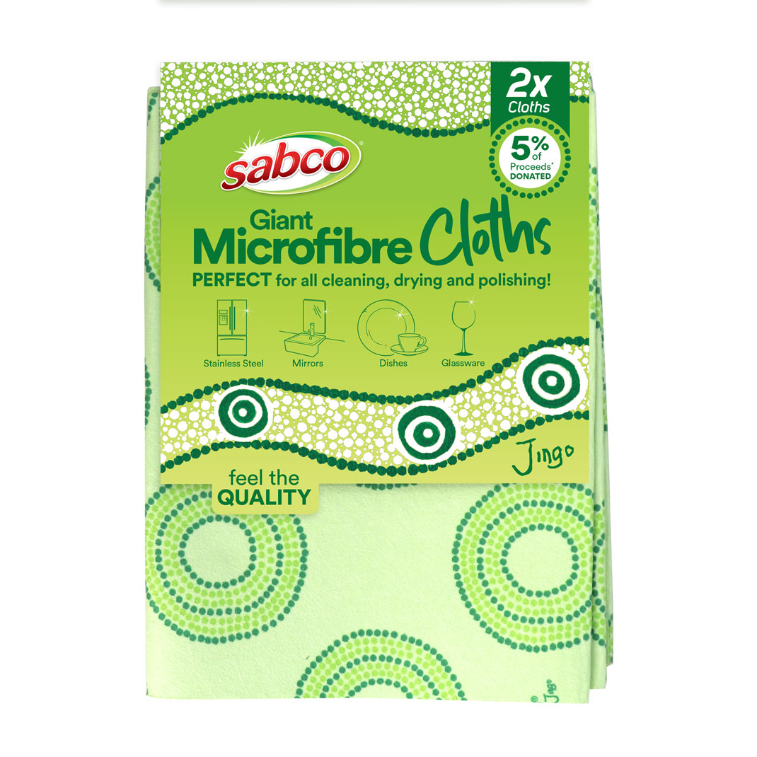 Sabco JINGO Giant Microfibre Cloths 2pk - Sabco
