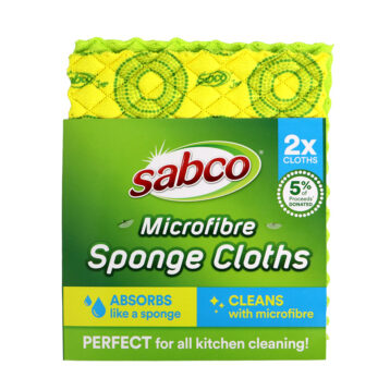 Sabco JINGO Microfibre Sponge Cloths 2pk