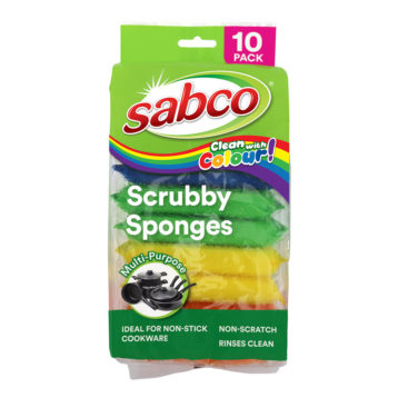 Clean with Colour Scrubby Sponges 10PK