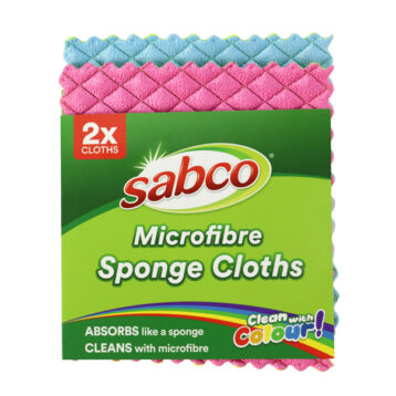 Microfibre Rainbow Sponge Cloth 2pk