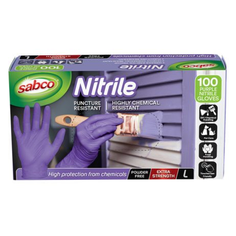 Nitrile Gloves Purple Large