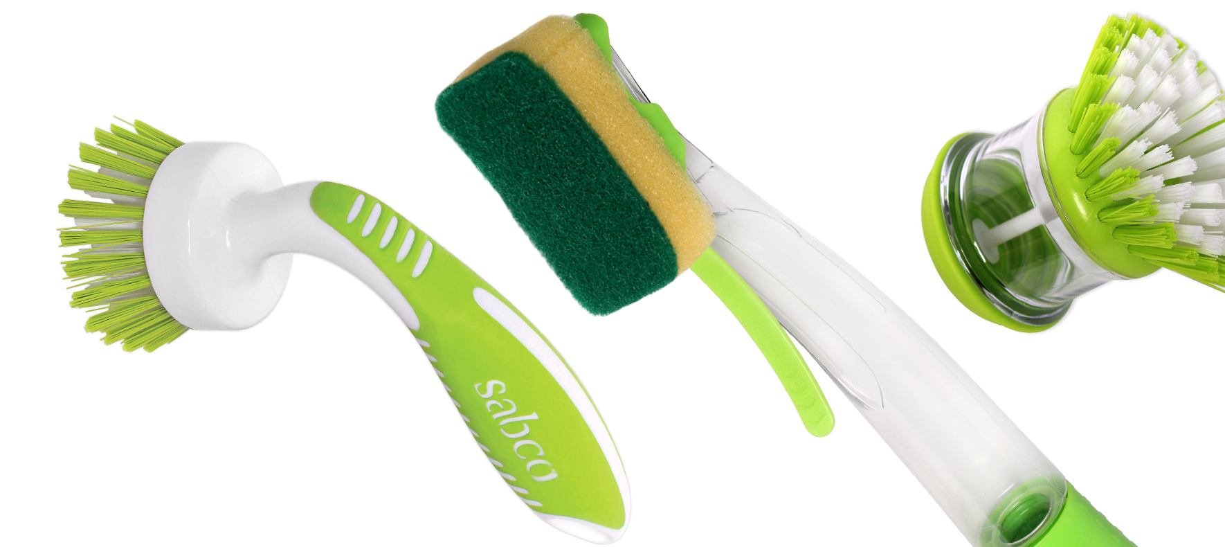 Libman All-Purpose Scrubbing Dish Wand - Fillable, with 4 Multi-Purpose  Sponge Head Refills Green Large Handle