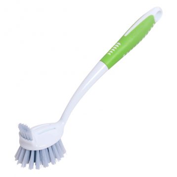 Flow Through Round Dish Brush with Antibacterial Action-0