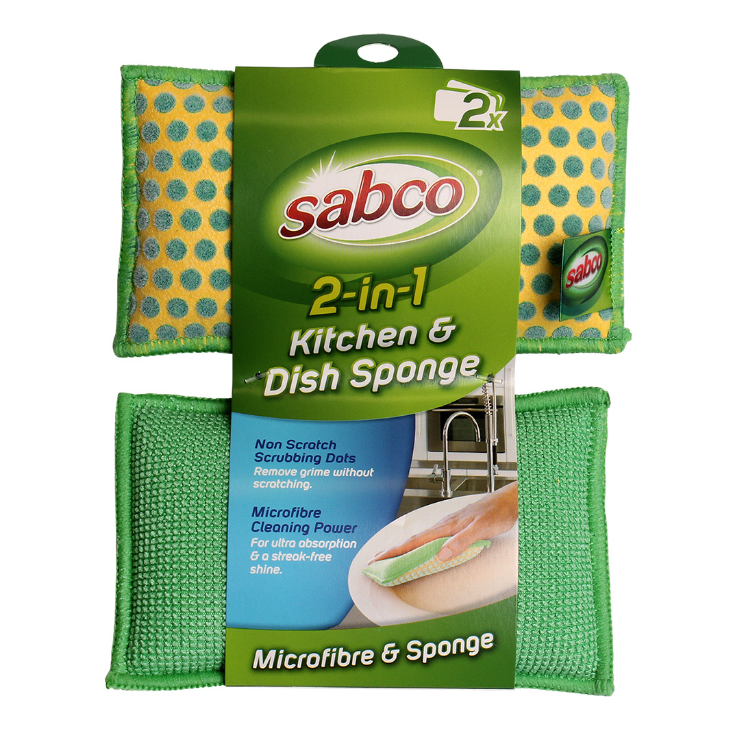 Buy 2-in-1 Multi Purpose Kitchen & Dish Sponge - Sabco